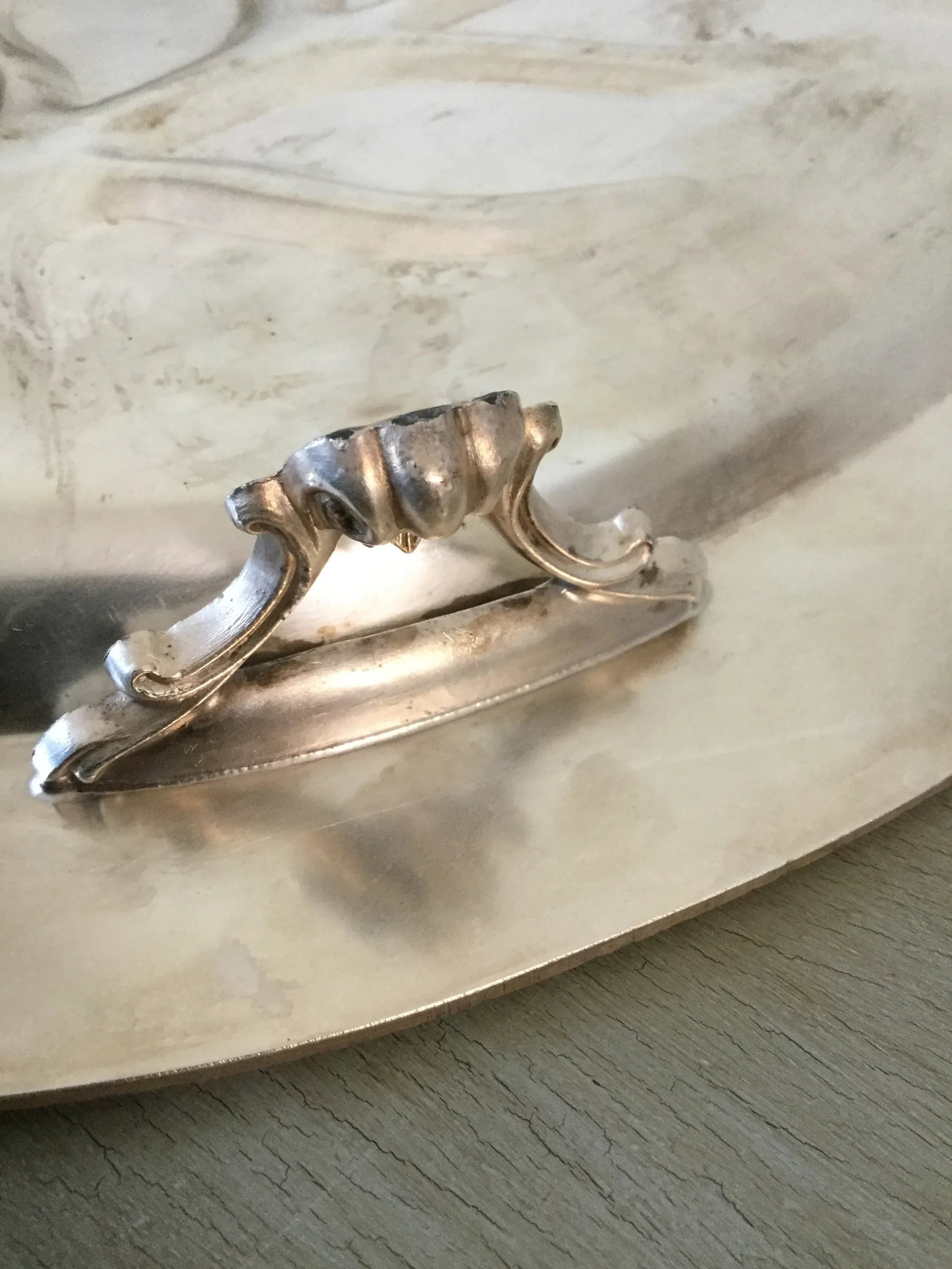 Vintage 1950s Trent Silver on Copper Meat Platter #4004 - 9