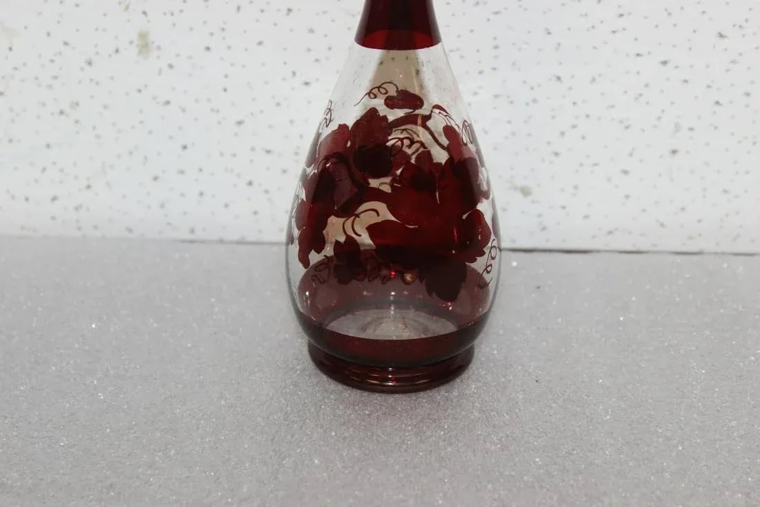 Vintage Handblown Glass Decanter - 4