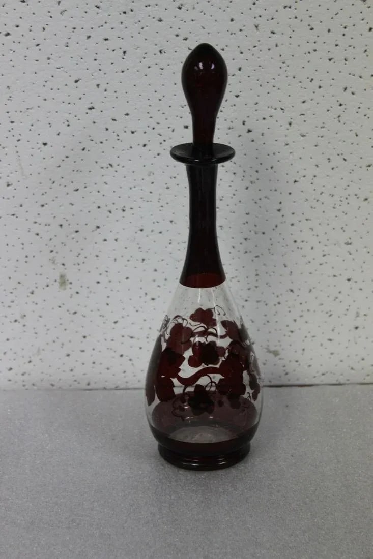 Vintage Handblown Glass Decanter - 8