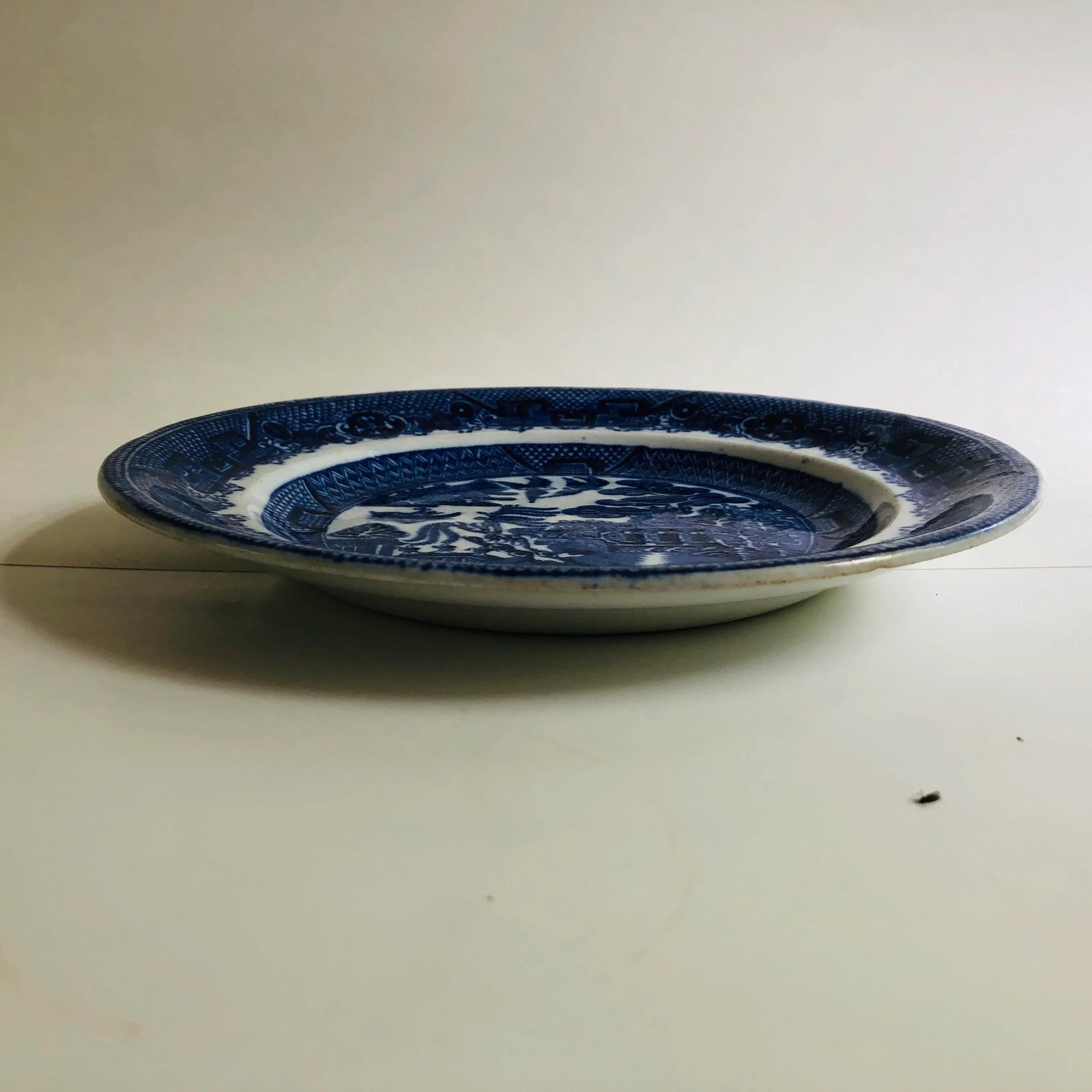 Antique Staffordshire Style Blue Willow 9" D Plate - 3