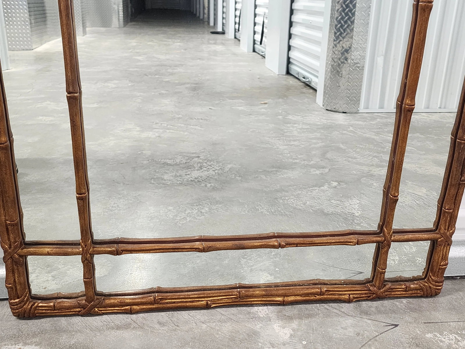 Vintage Hollywood Regency Style Gilt Faux Bamboo Mirror - 6