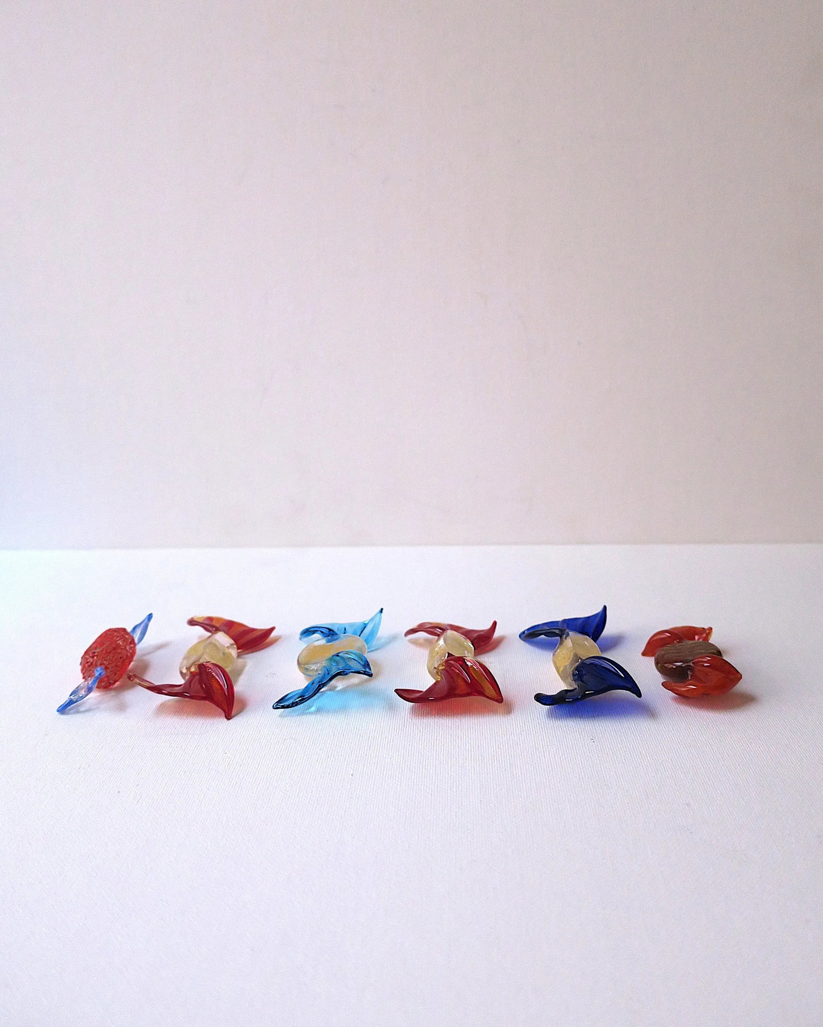 Italian Murano Art Glass Candy, Set of 6 - 12