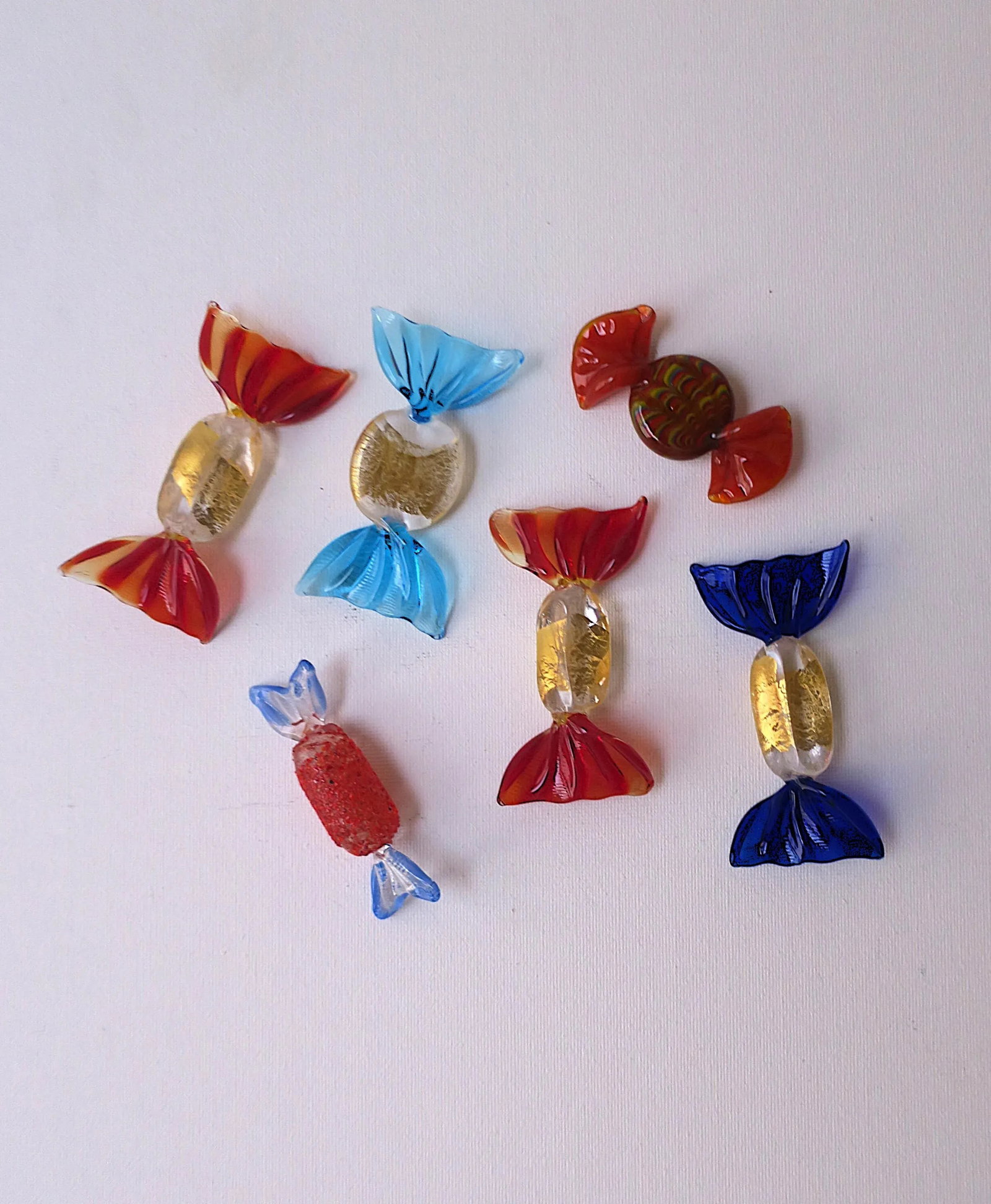 Italian Murano Art Glass Candy, Set of 6 - 3