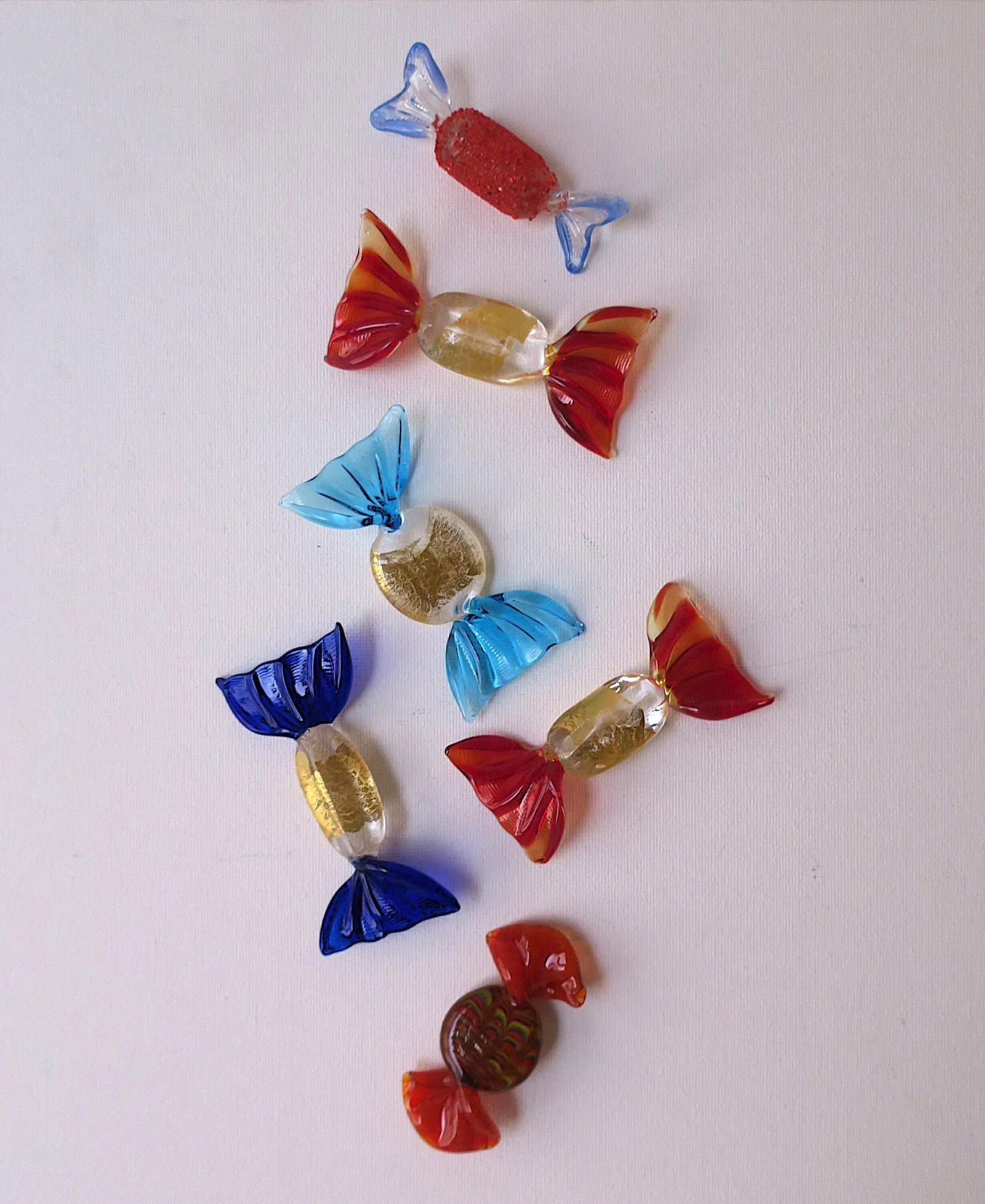 Italian Murano Art Glass Candy, Set of 6 - 4