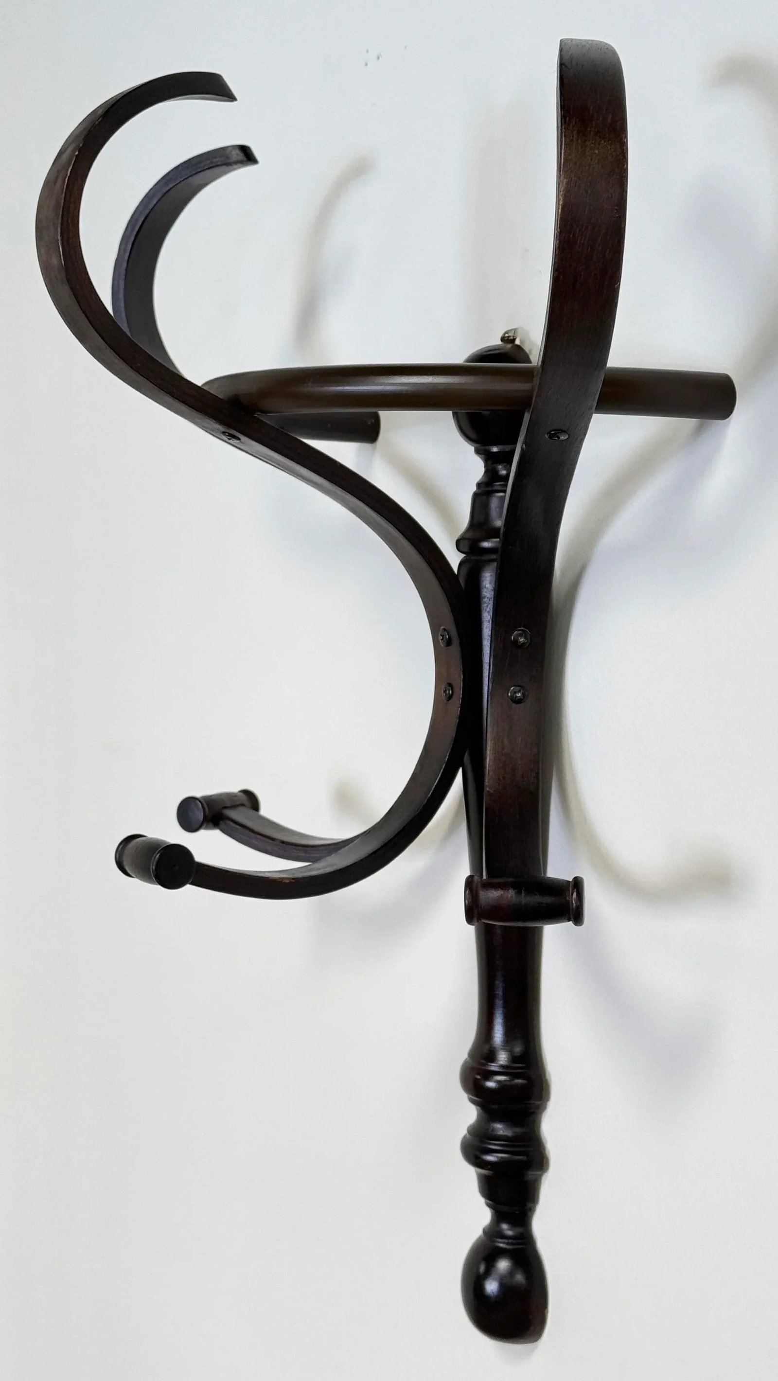 Vintage Bentwood Thonet Style Coat Hat Wall Hook - 3