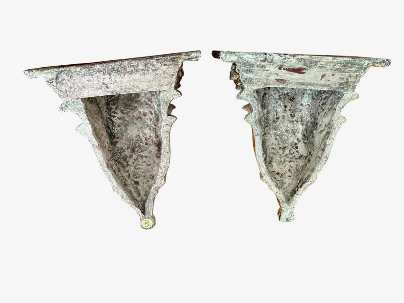 Large Regency Gilded Wall Brackets/ Shelves - a Pair - 9