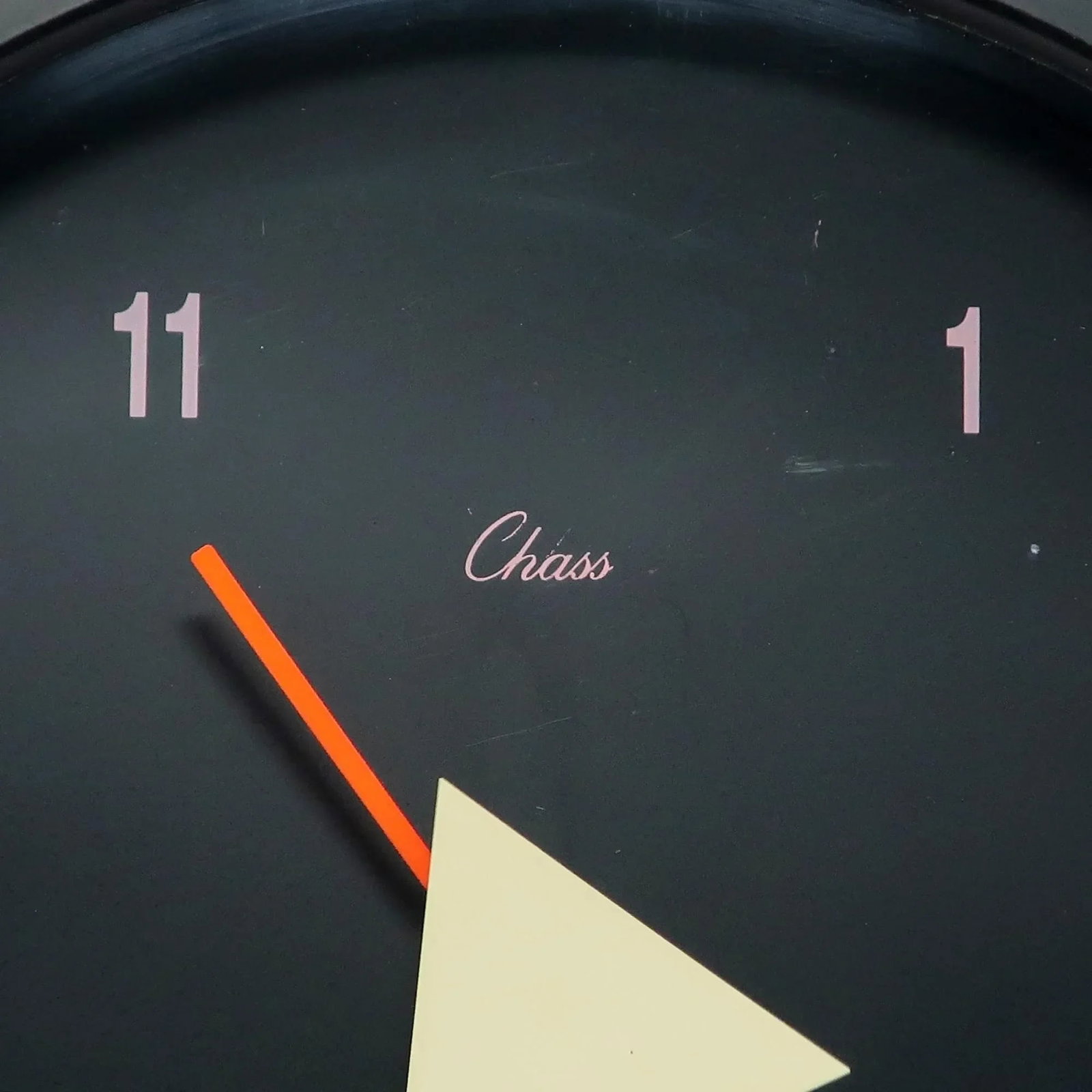1980s Black Postmodern Wall Clock by Chass - 5