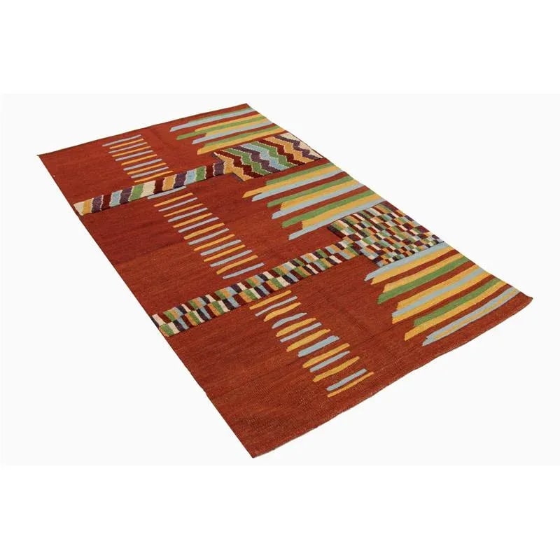 Handwoven Scandinavian Style Persian Kilim Area Rug - 3'9" * 6'3'' - 6