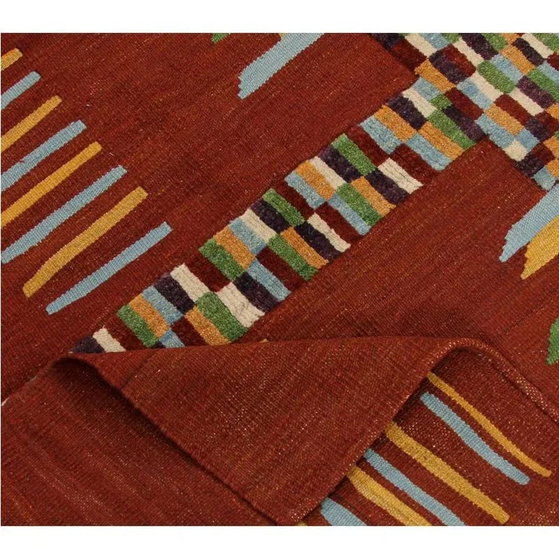 Handwoven Scandinavian Style Persian Kilim Area Rug - 3'9" * 6'3'' - 8