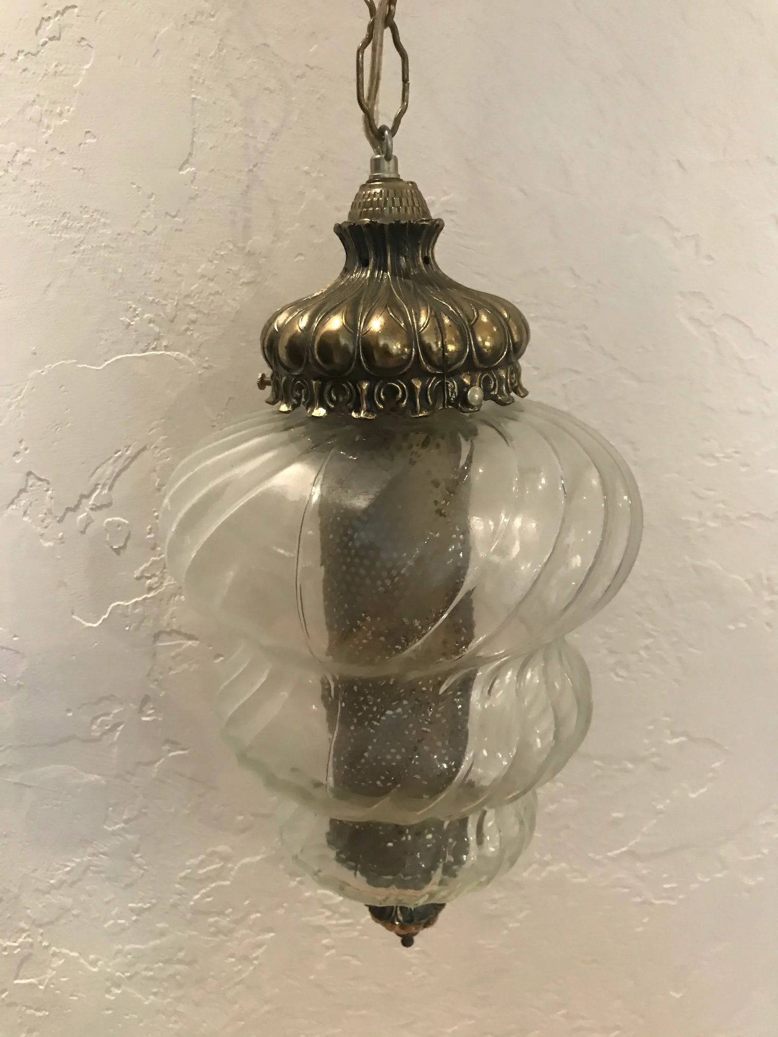 Vintage Hollywood Regency Style Swag Lamp - 10