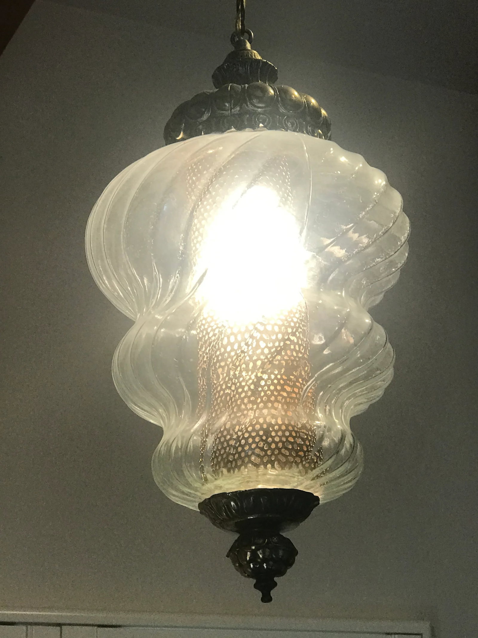 Vintage Hollywood Regency Style Swag Lamp - 3