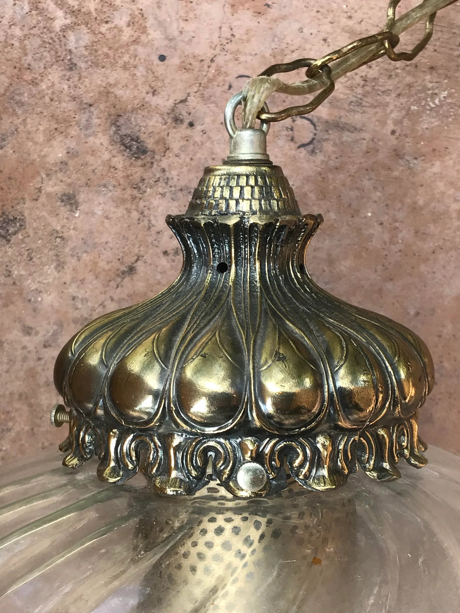 Vintage Hollywood Regency Style Swag Lamp - 8