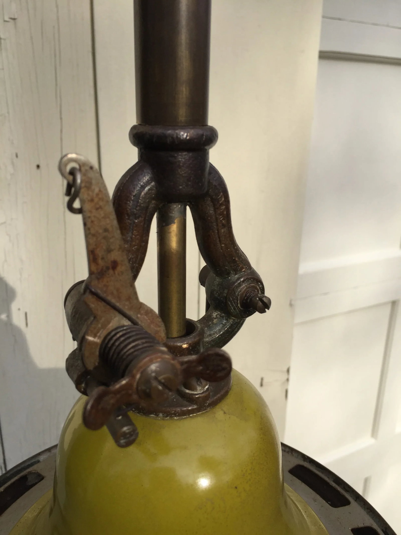 Vintage Industrial Gas Fixture With Shade - 5