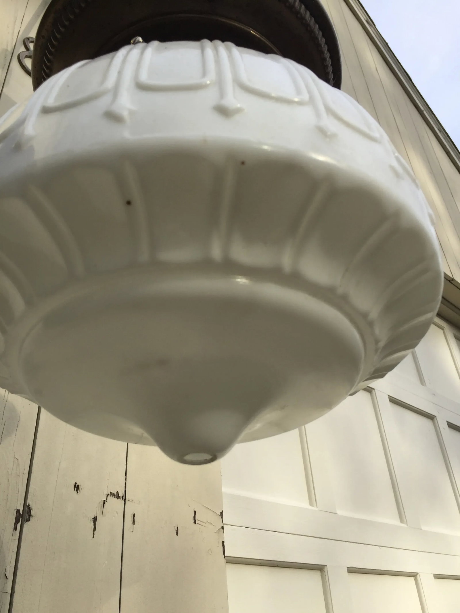 Vintage Industrial Gas Fixture With Shade - 6
