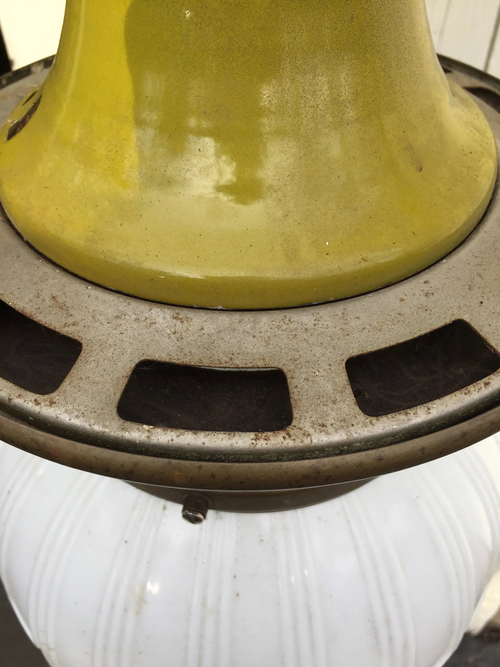 Vintage Industrial Gas Fixture With Shade - 7