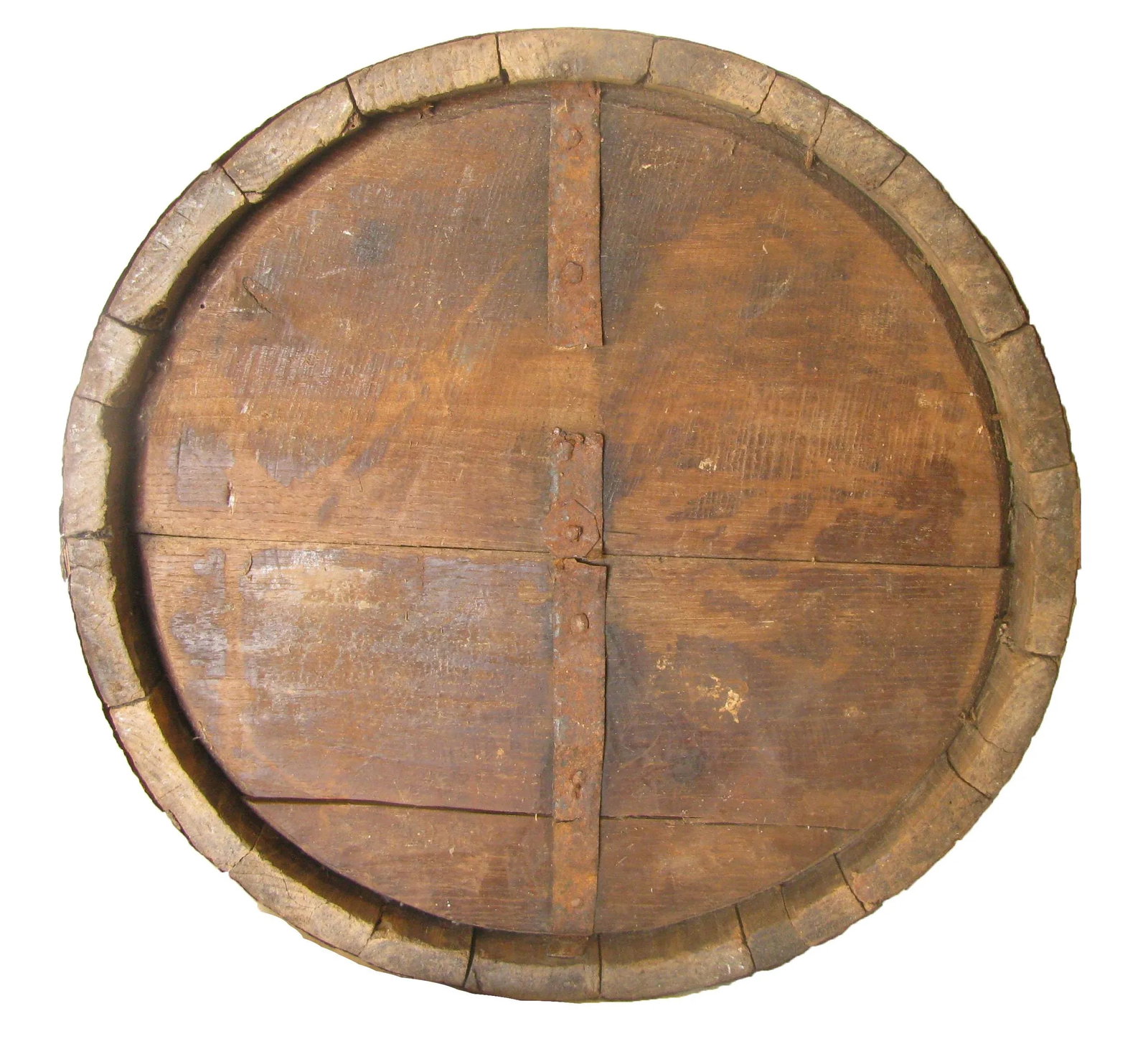 Antique French Wood & Metal Grain Measure Bucket - 4