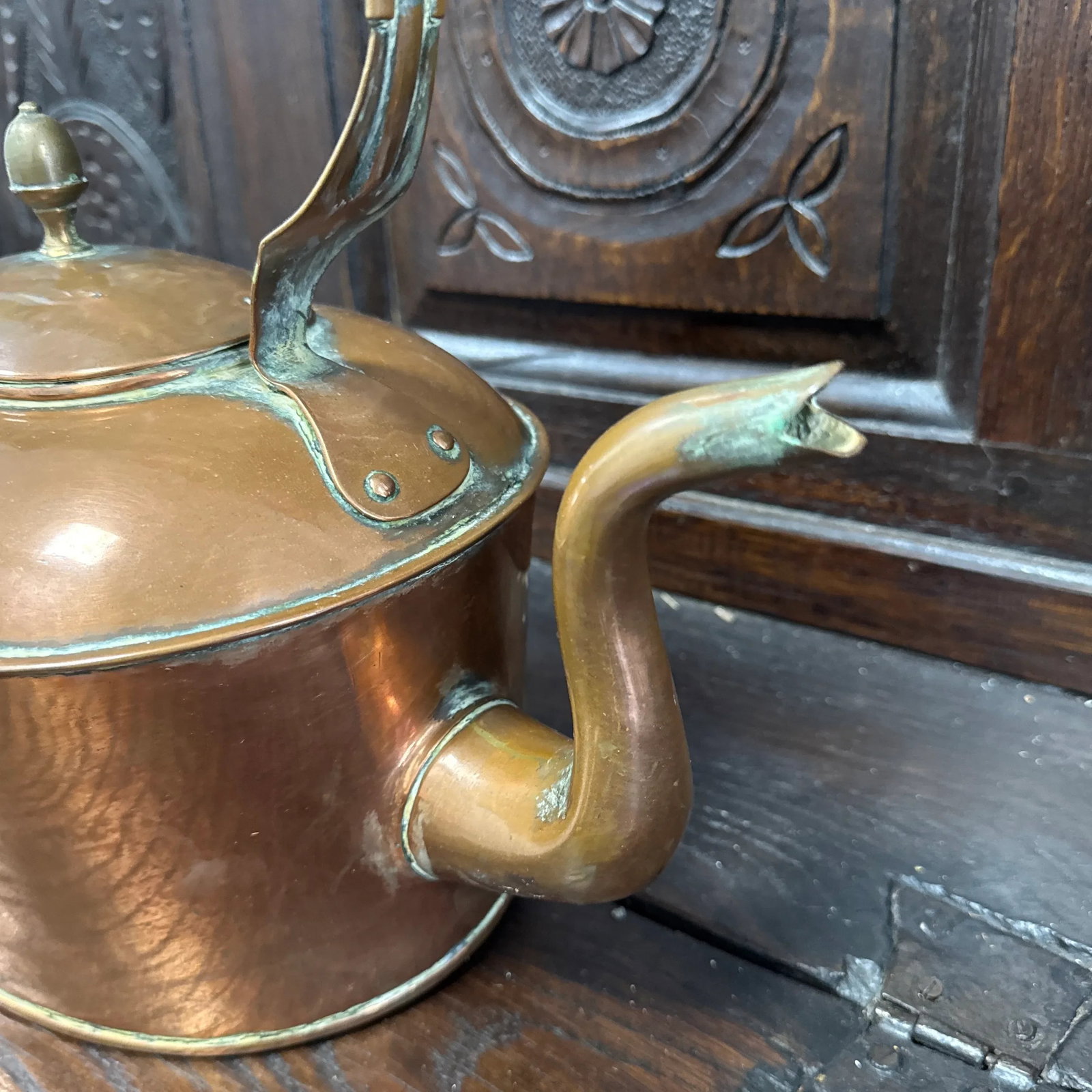 Antique English Copper Kettle - 5
