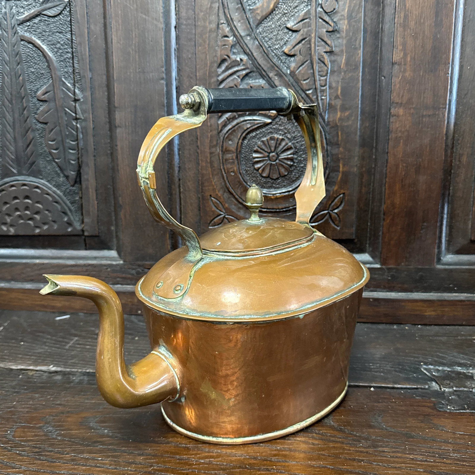 Antique English Copper Kettle - 6