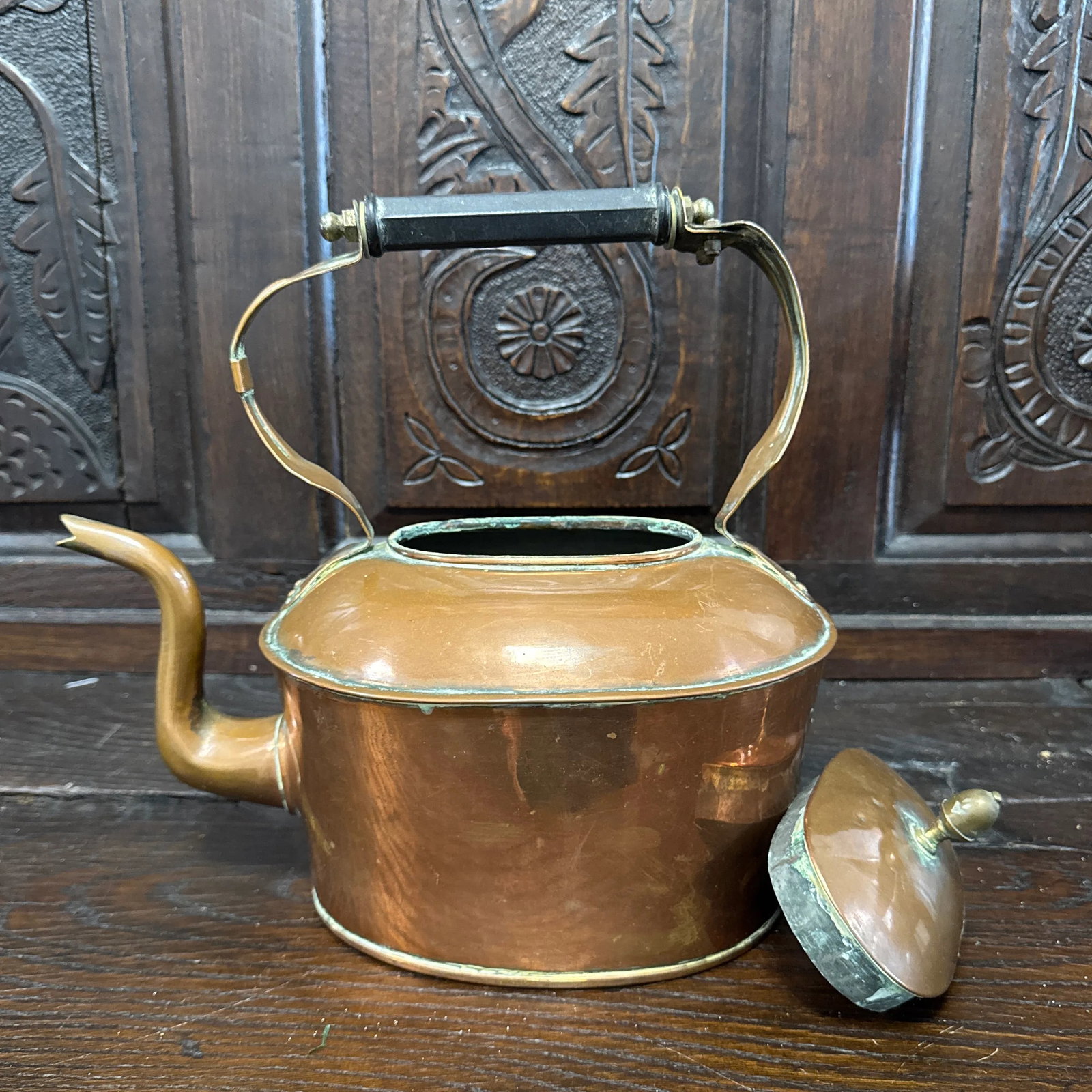 Antique English Copper Kettle - 8