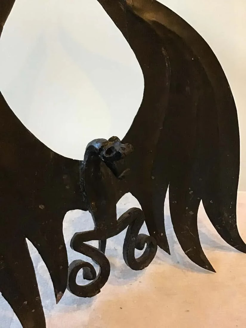 1920s Handmade Dragon Andirons - 12