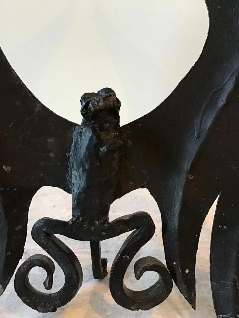 1920s Handmade Dragon Andirons - 7