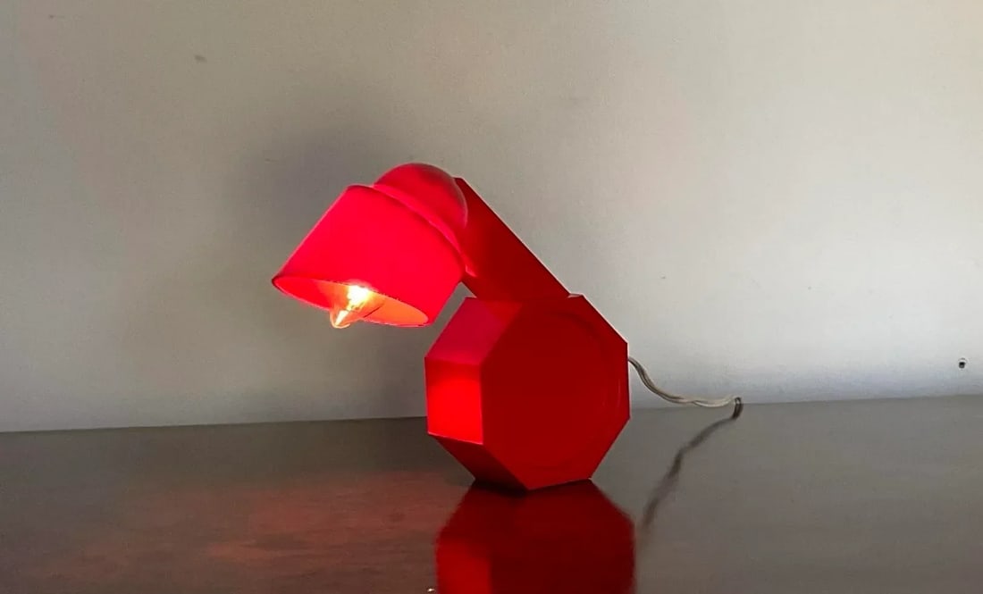 Vintage Red 70s Light-Horse High-Intensity 7 Position Task Lamp by Reiley Moustakas - 10