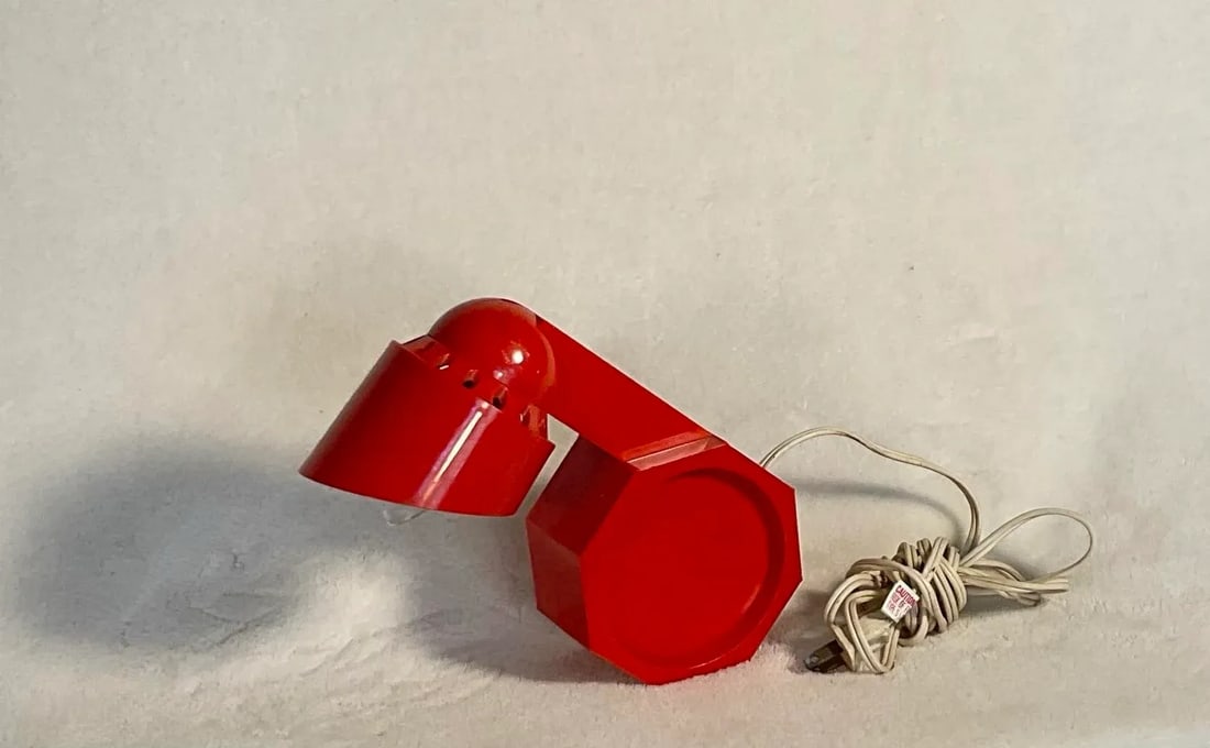 Vintage Red 70s Light-Horse High-Intensity 7 Position Task Lamp by Reiley Moustakas - 2