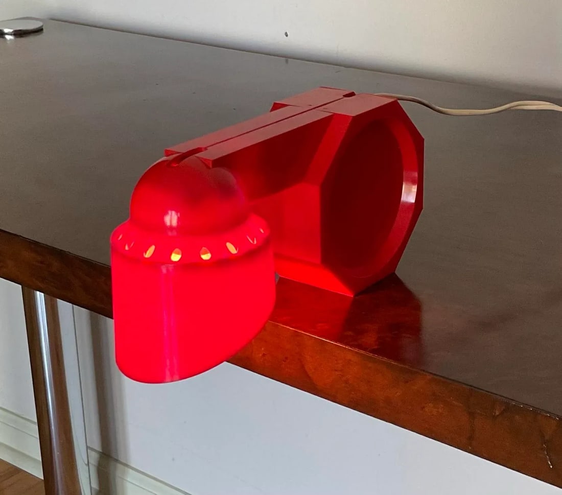 Vintage Red 70s Light-Horse High-Intensity 7 Position Task Lamp by Reiley Moustakas - 9