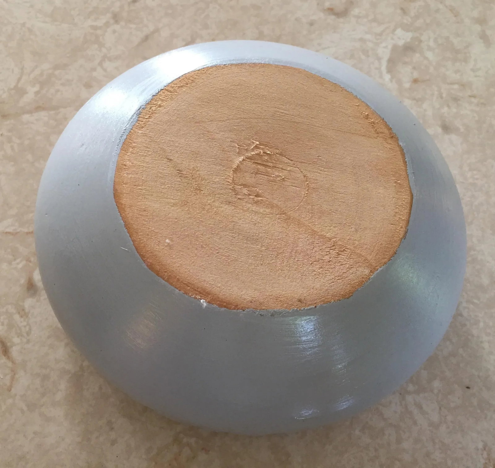 1970s Cloud Blue Hand Turned Wooden Bowl - 6
