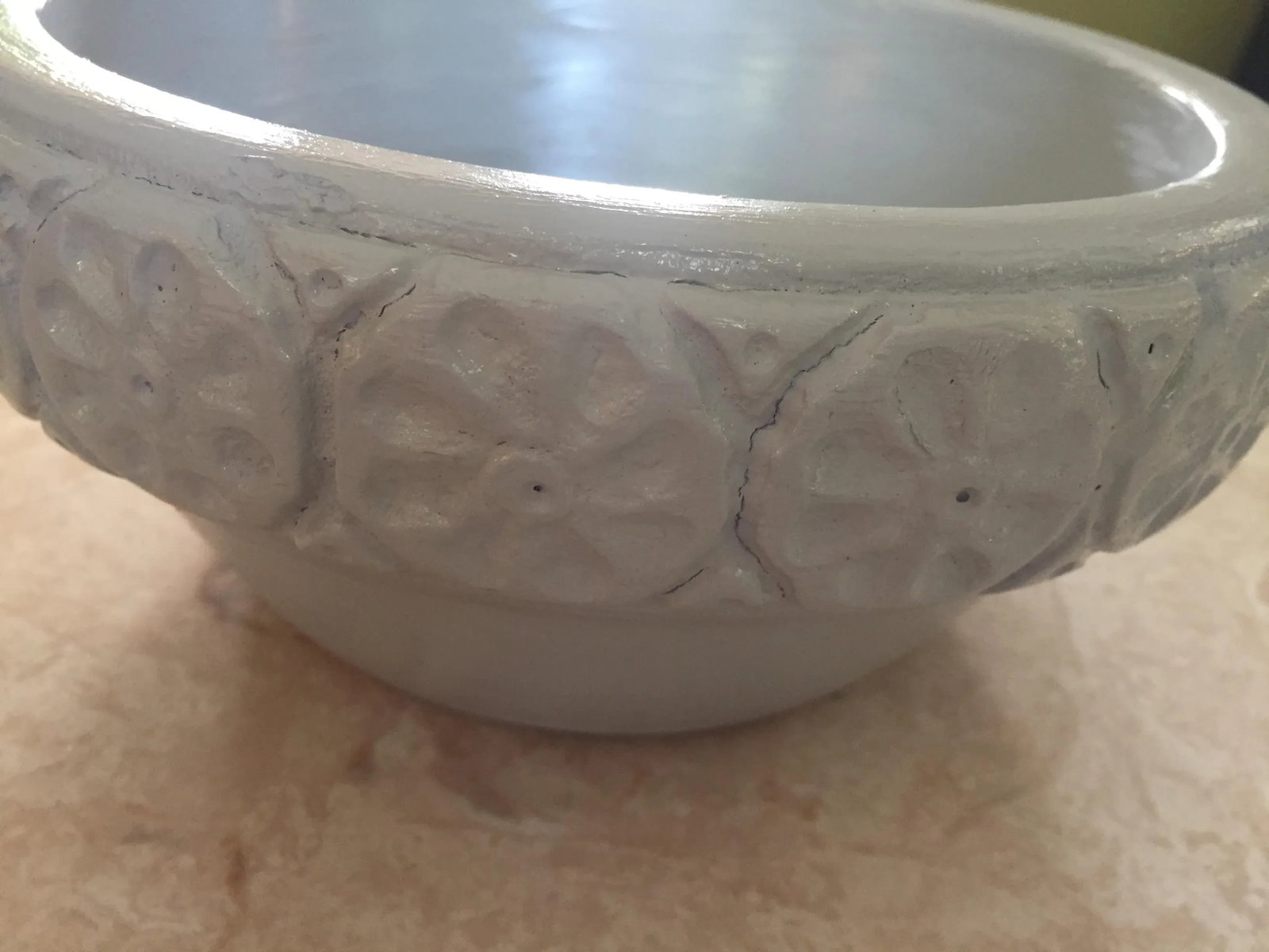 1970s Cloud Blue Hand Turned Wooden Bowl - 3