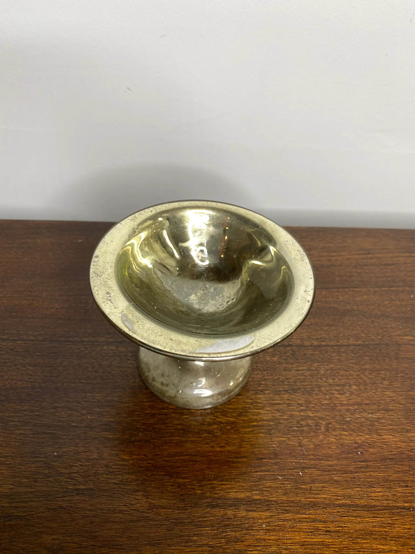 Antique Mercury Glass Compote - 2