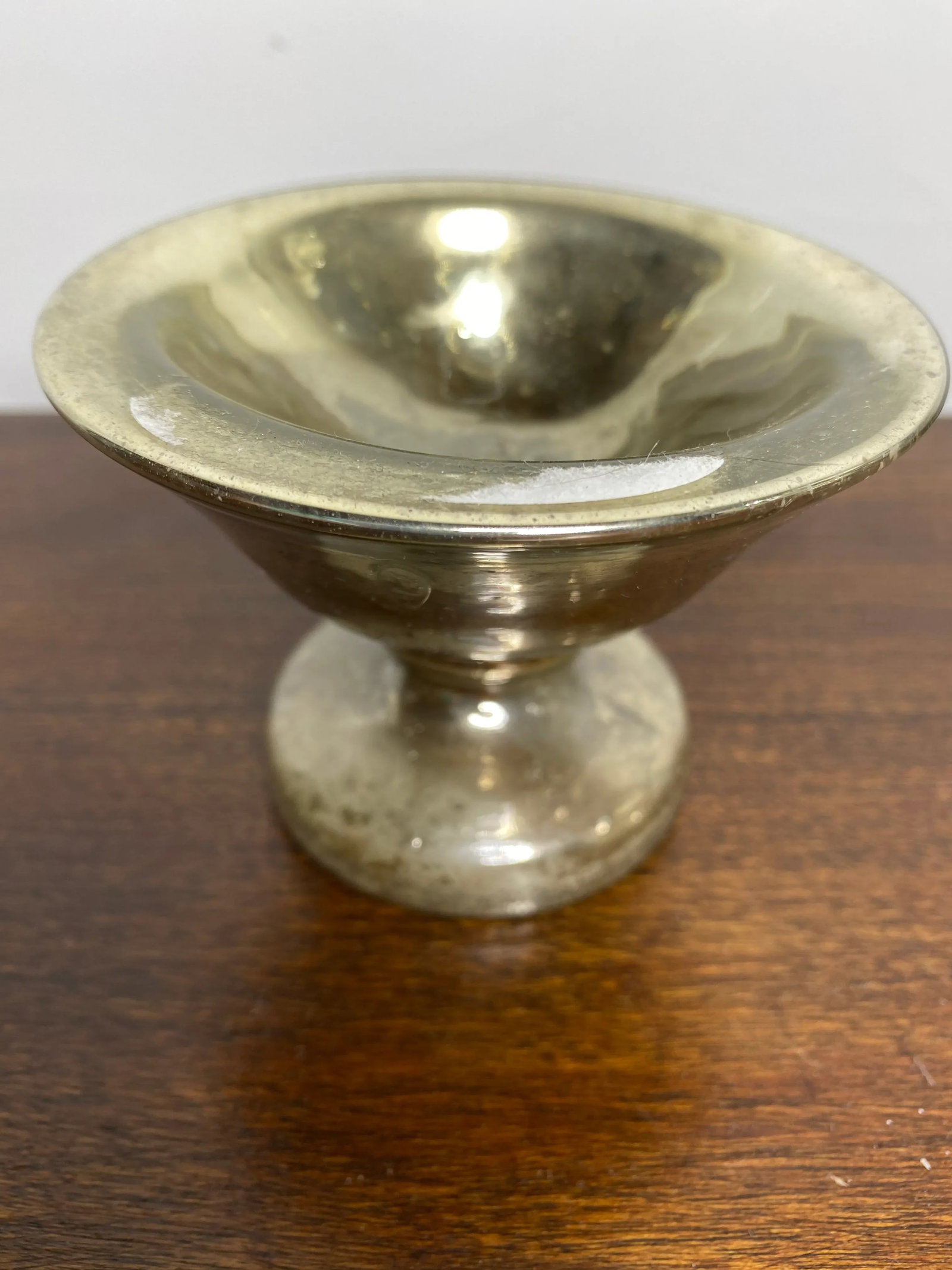 Antique Mercury Glass Compote - 6