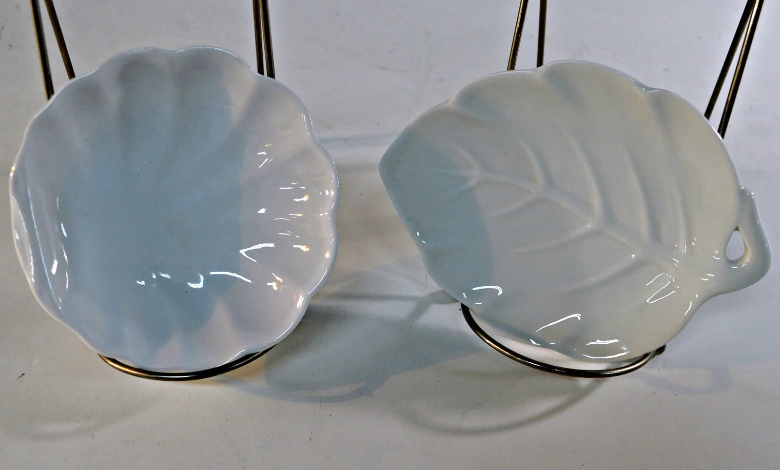 Vintage Lillian Vernon White Ceramic Dishes - A Pair - 4