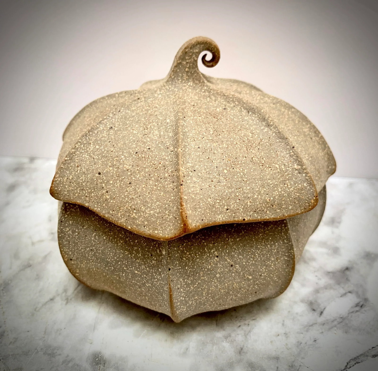Vintage Handmade Raku Pottery Acorn Trinket Box - 4