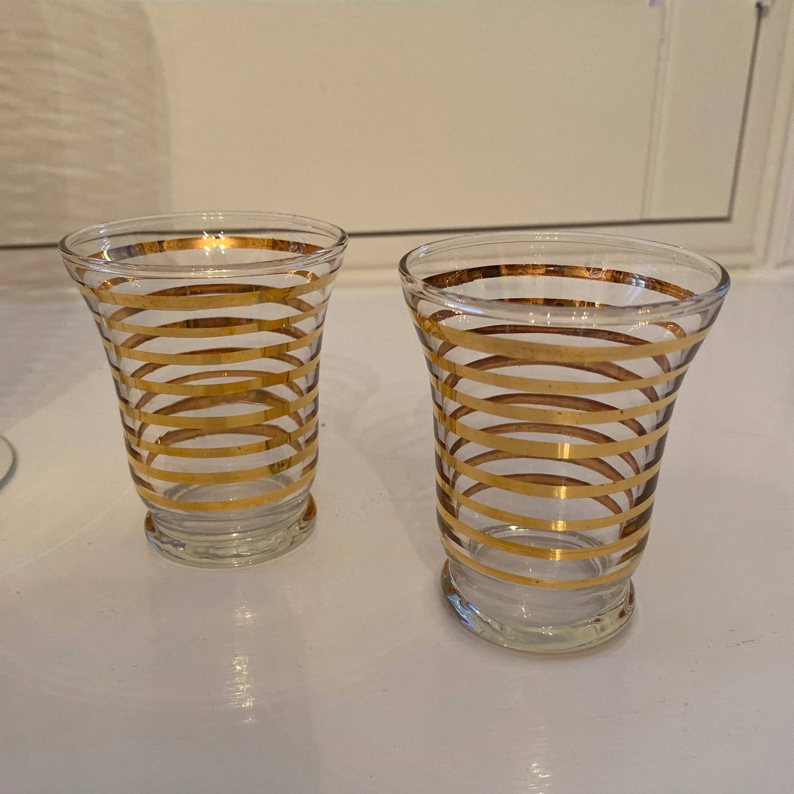 1960s Gold Banded Cocktail Set - 2