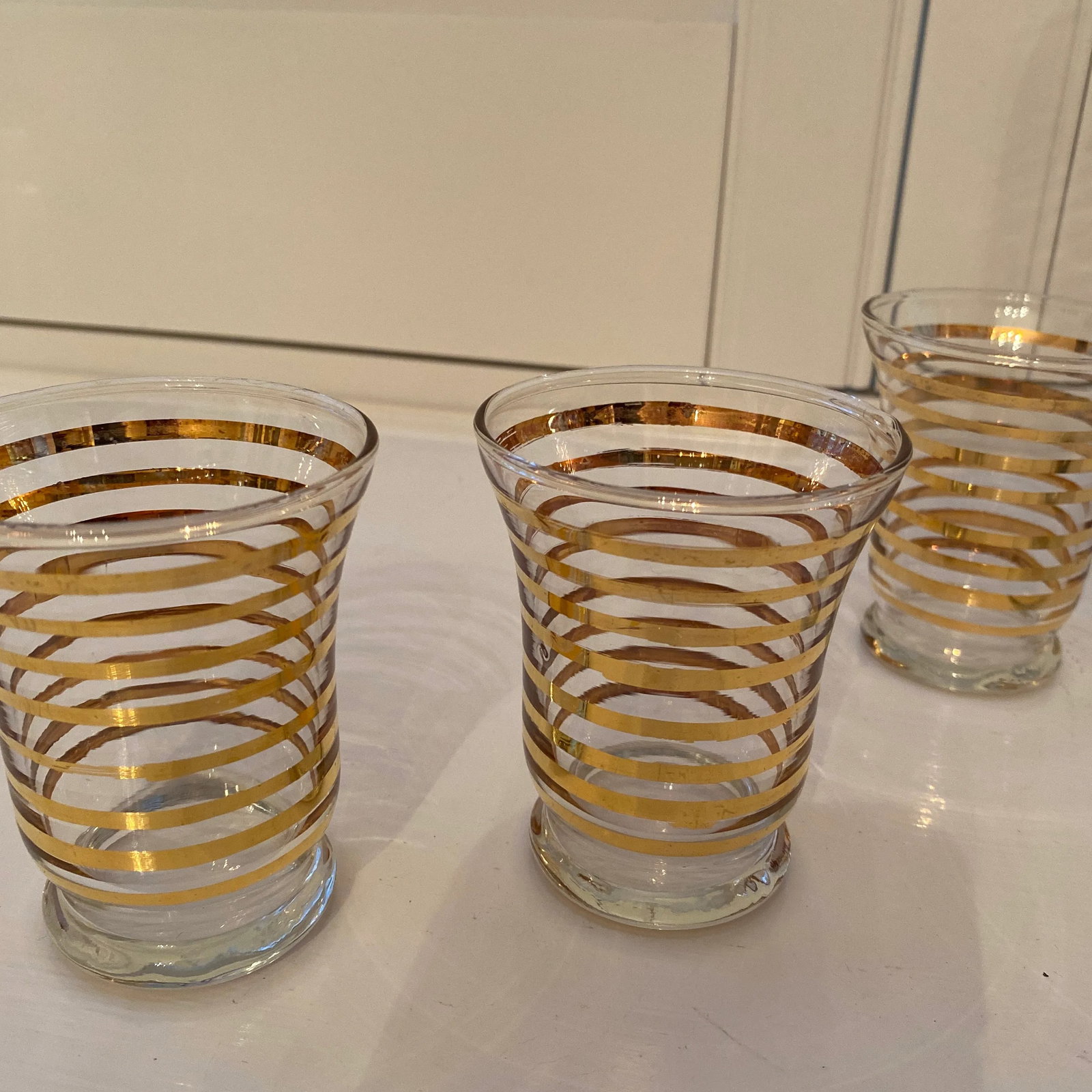 1960s Gold Banded Cocktail Set - 3