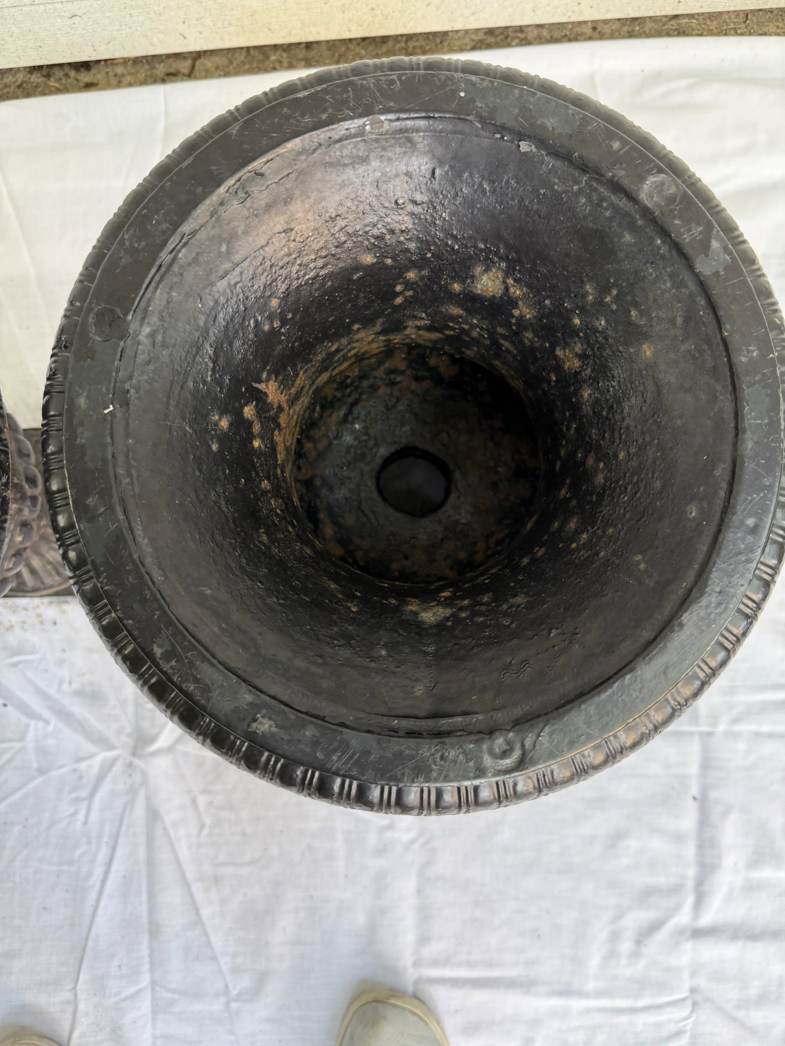 Vintage Cast Iron Planters- A Pair - 8