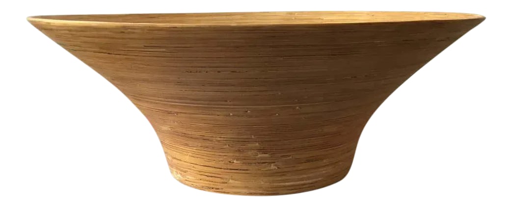 Bamboo Bowl: Huge bamboo bowl from a Southampton, NY estate. This item can be shipped by UPS. Condition: Alterations: Unknown Imperfections: Some Imperfections Condition Notes: Good Wear consistent with age and