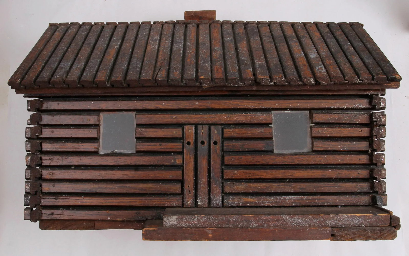 Vintage Handmade Log Cabin Model - 2