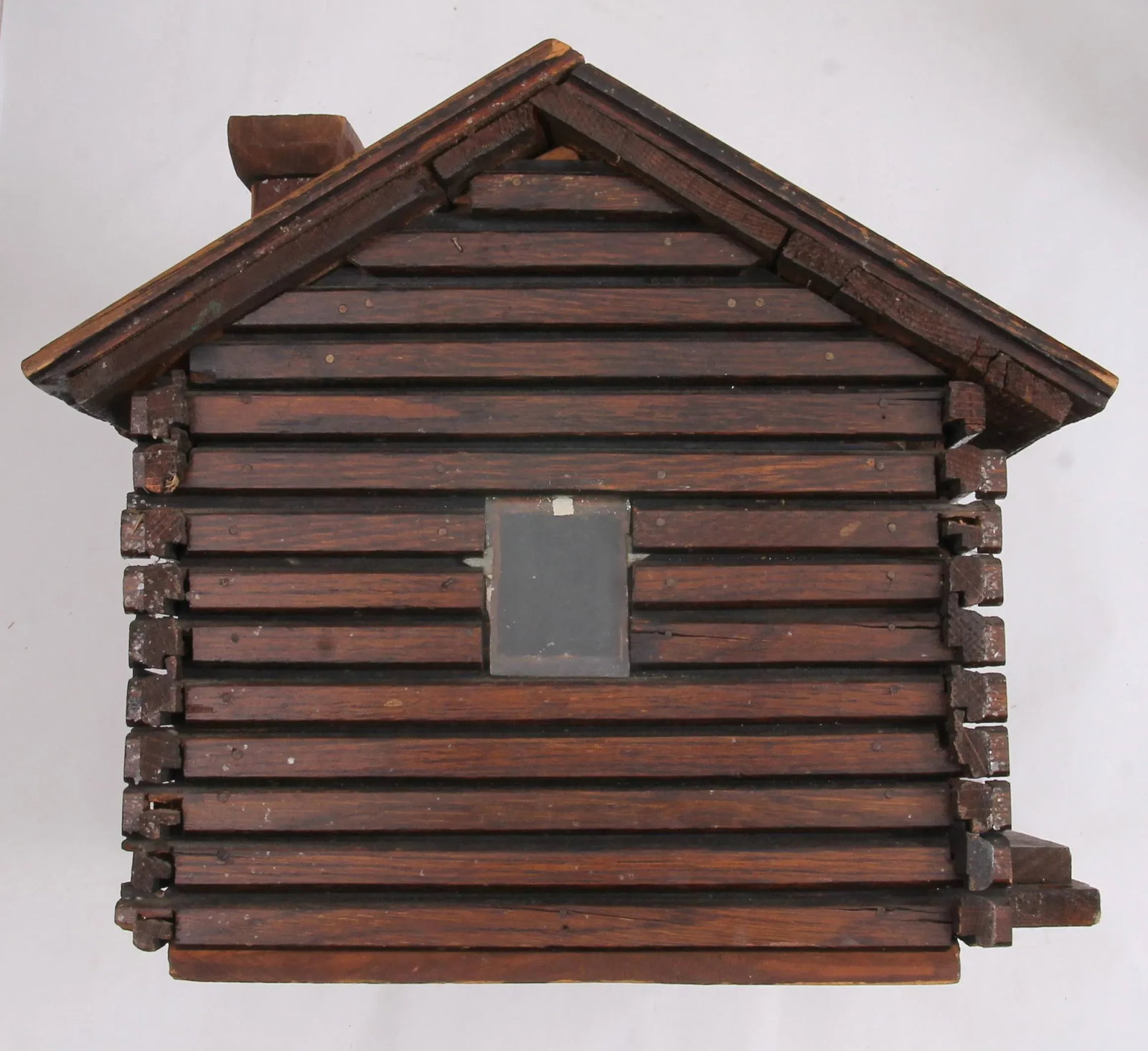 Vintage Handmade Log Cabin Model - 4