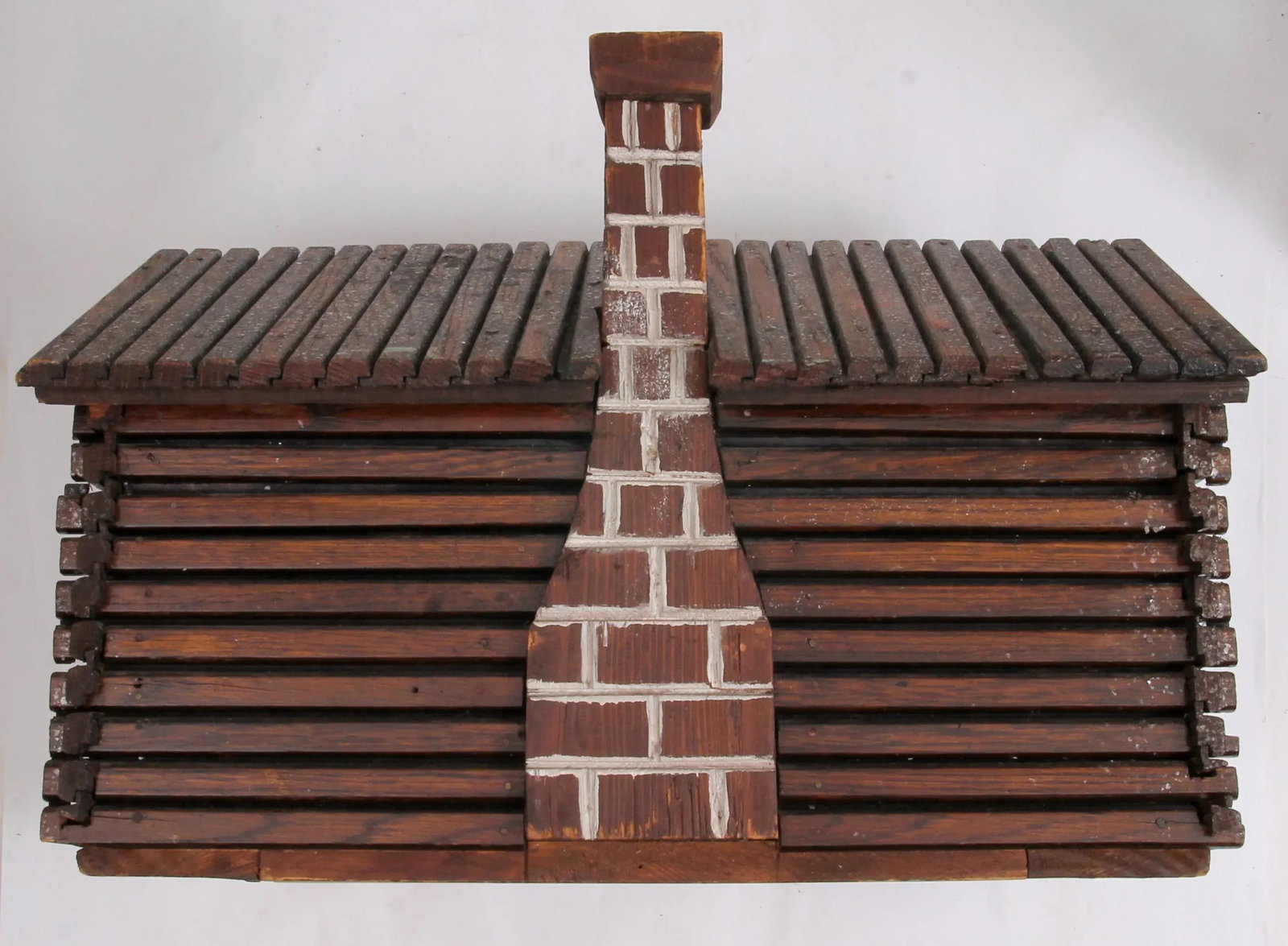 Vintage Handmade Log Cabin Model - 5