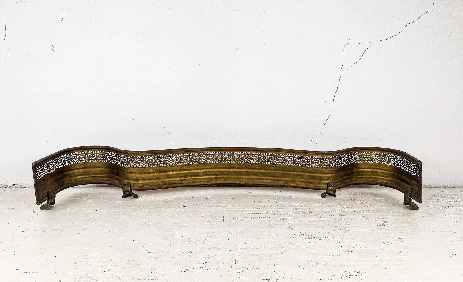 Mid-Century Brass Fireplace Fender - 4