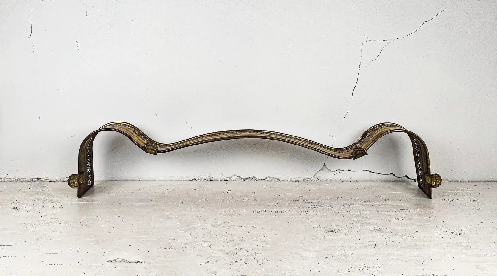 Mid-Century Brass Fireplace Fender - 6