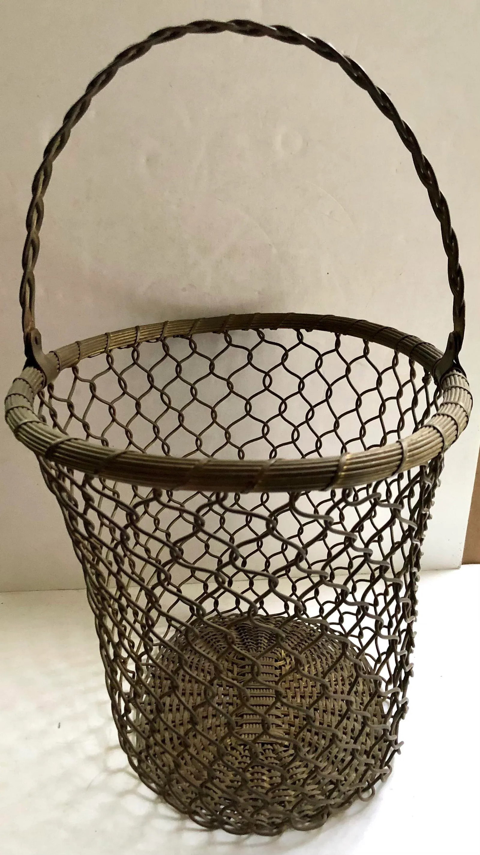 French Market Brass Wire Easter Basket - 2