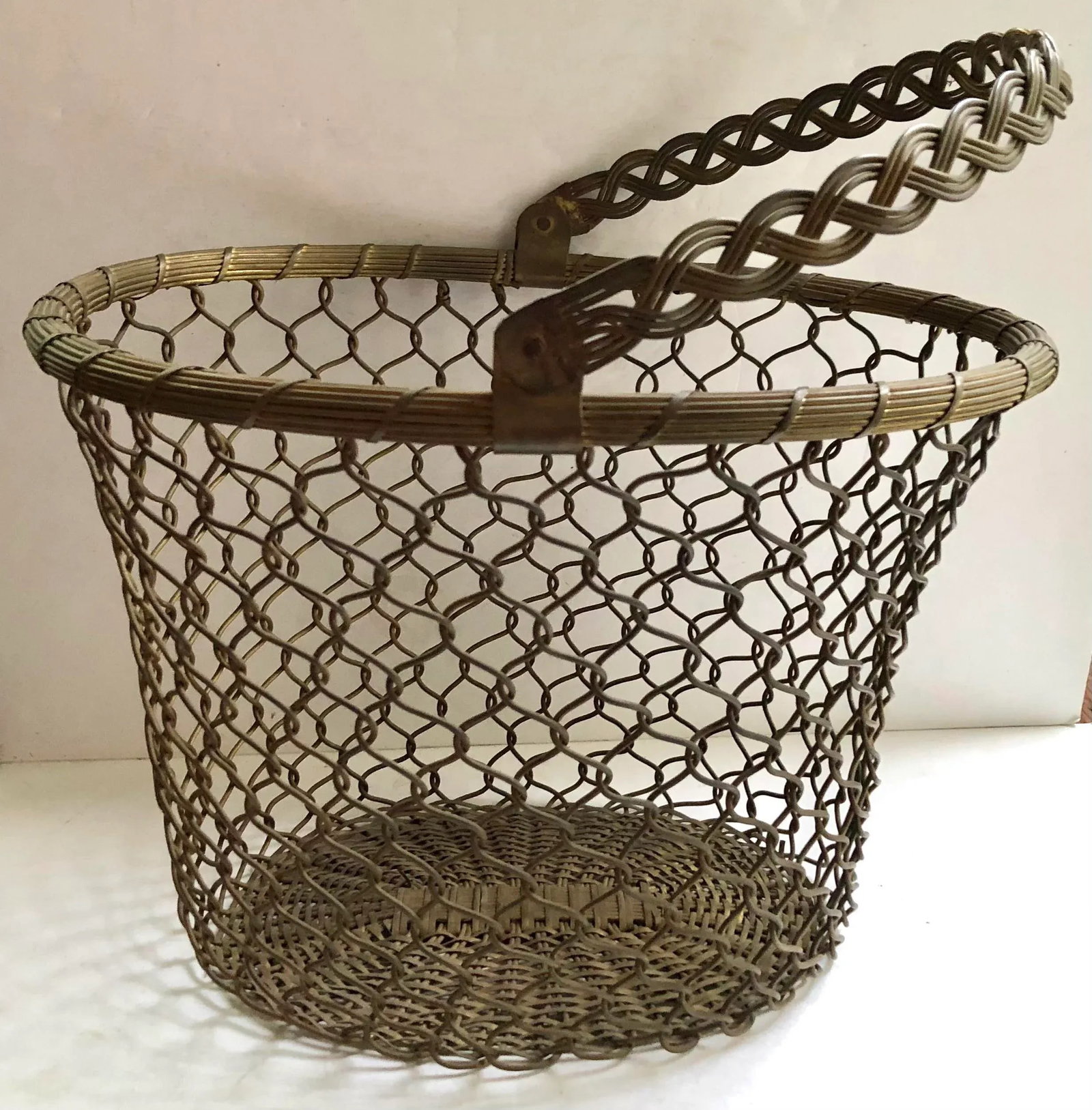 French Market Brass Wire Easter Basket - 3