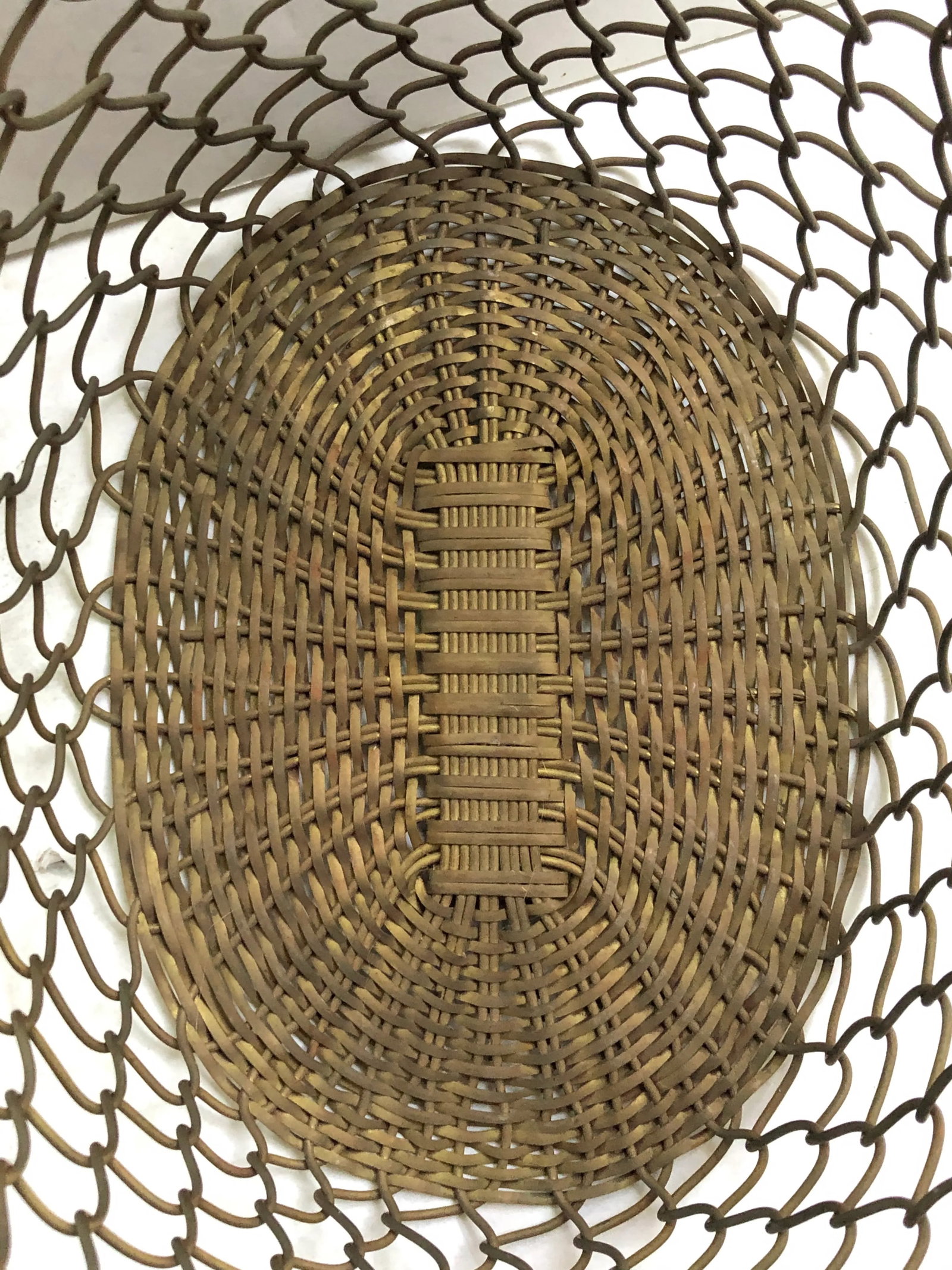 French Market Brass Wire Easter Basket - 4
