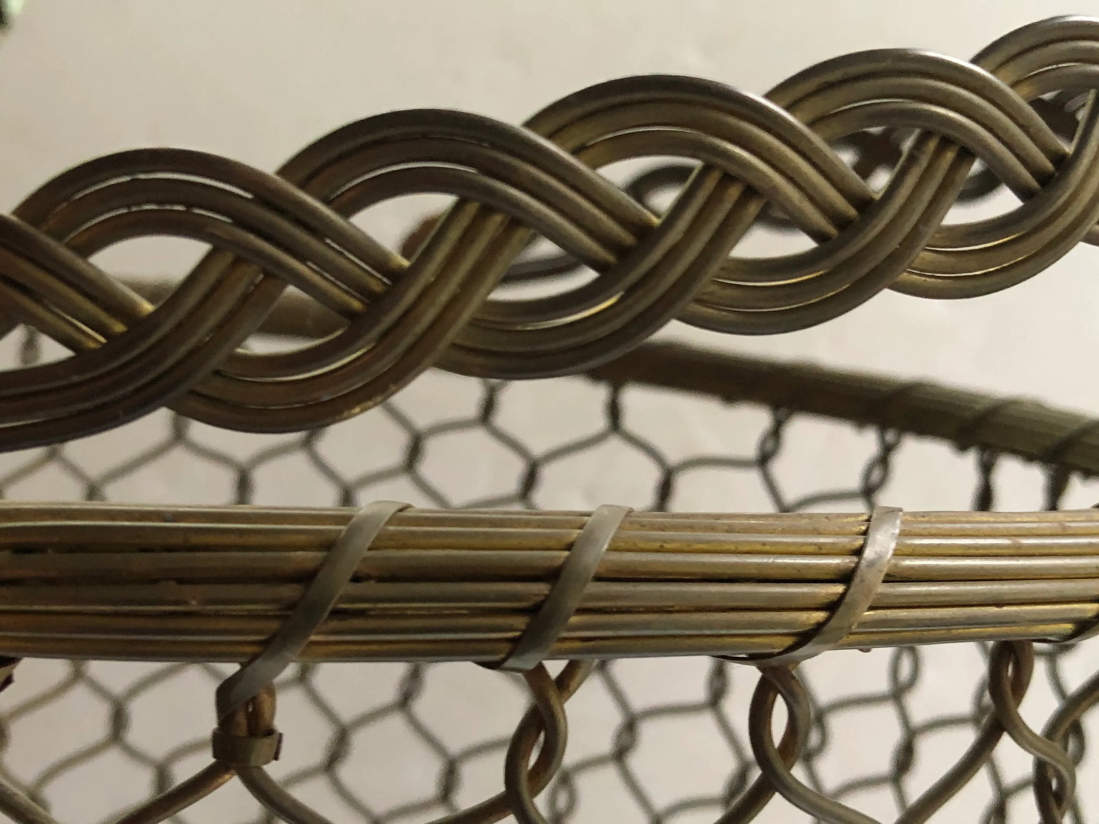 French Market Brass Wire Easter Basket - 5