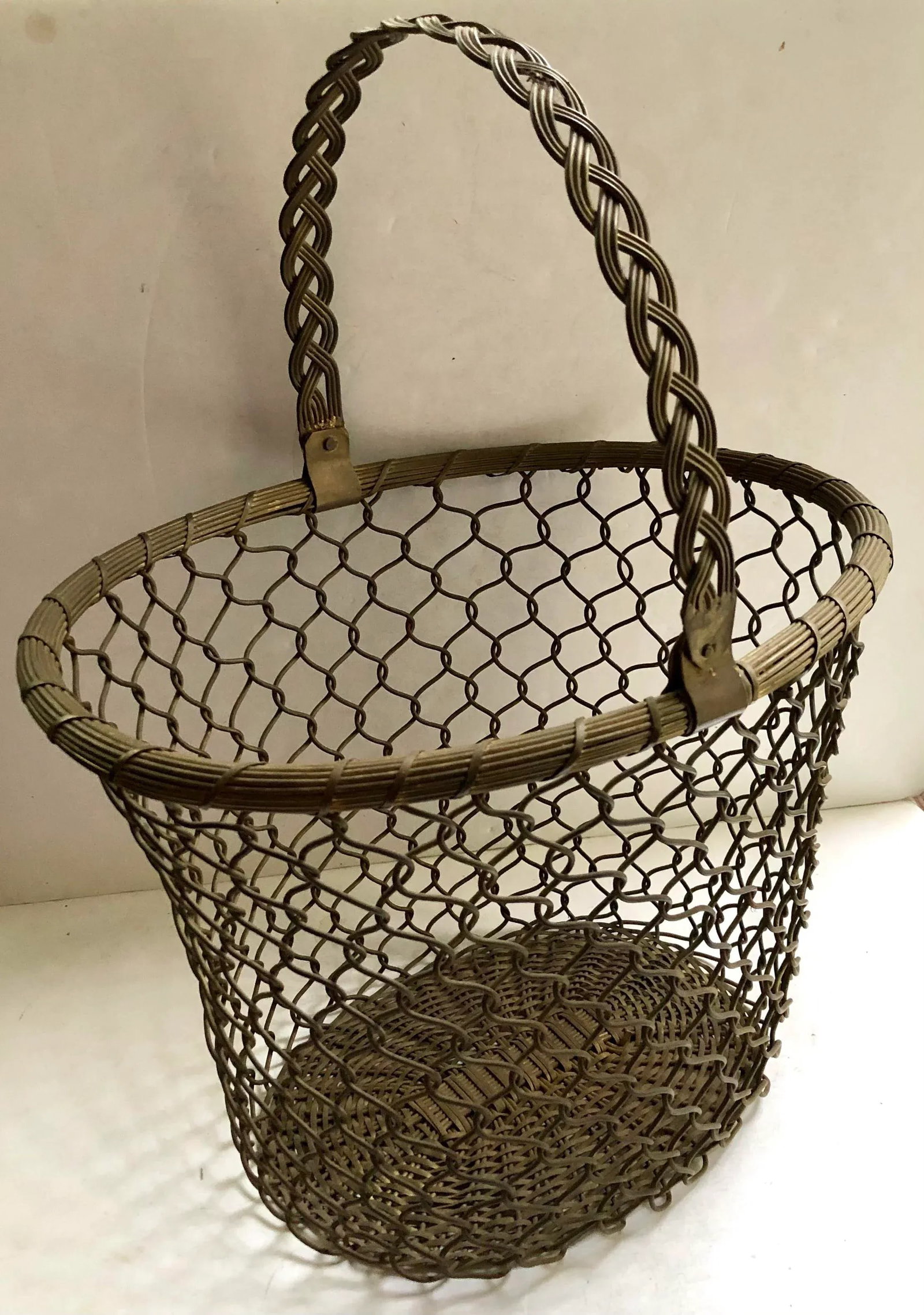 French Market Brass Wire Easter Basket - 6