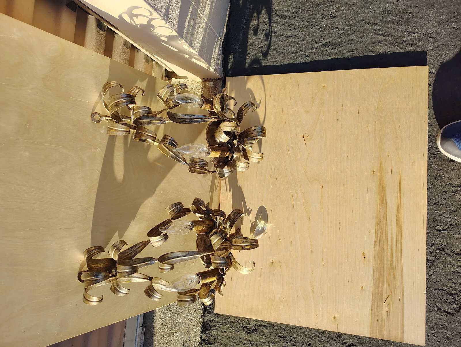 Italian Tole Sconces Mid Century a Pair - 4