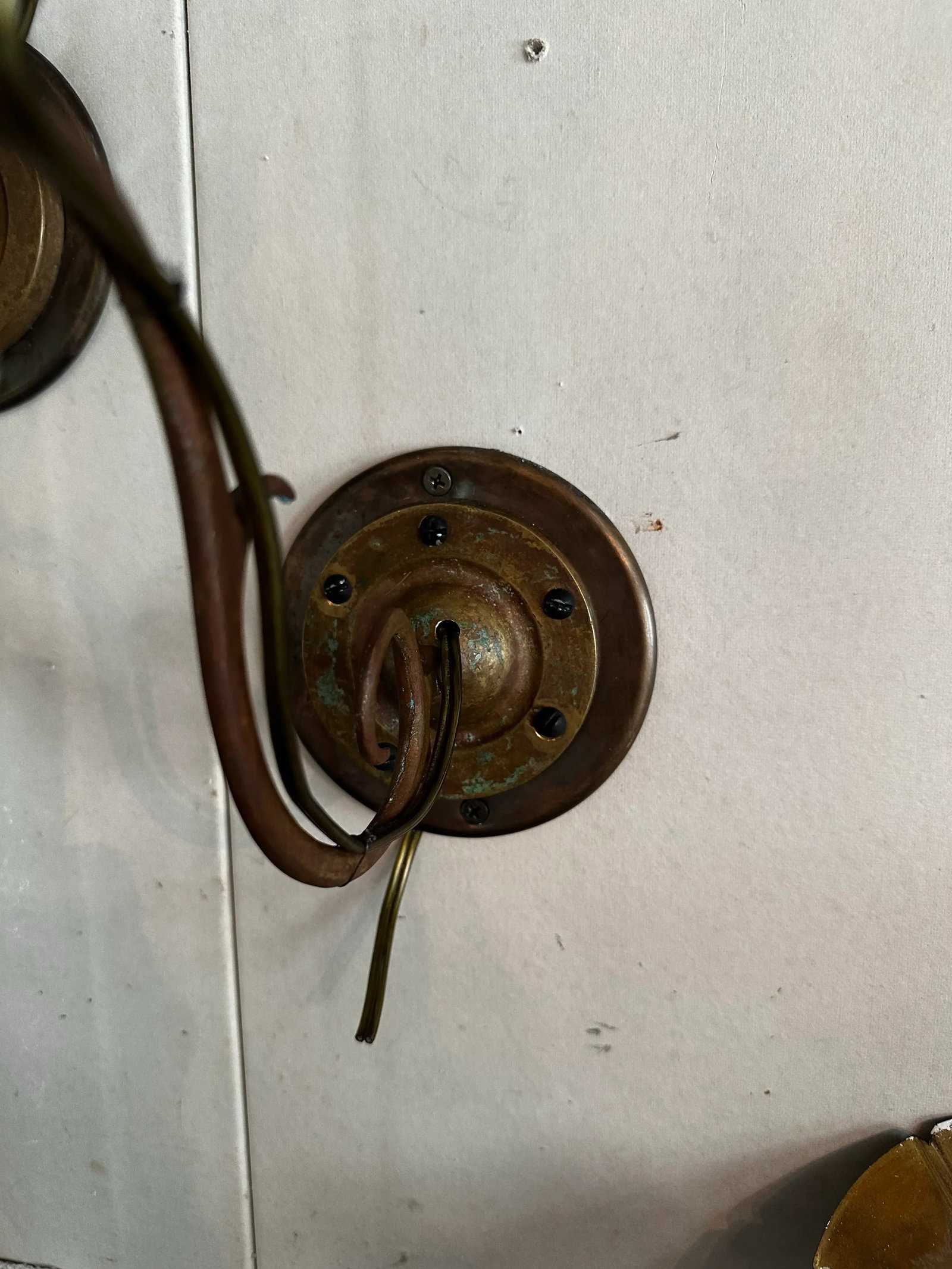 Pair of Vintage Brass Federal Style Wall Sconces - 2